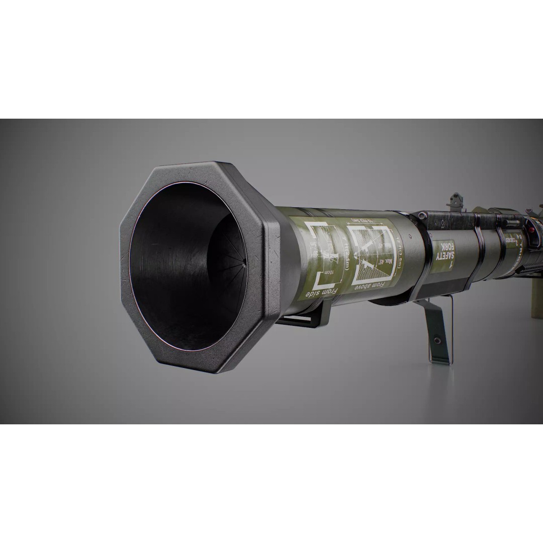 AT4 Anti-Tank 3D Model – Low Poly Game Ready Asset, FBX, Blender - View 10