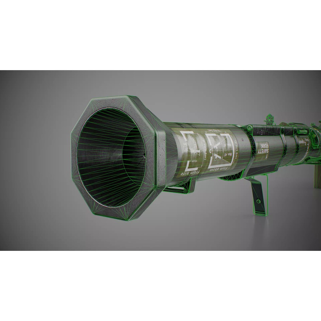 AT4 Anti-Tank 3D Model – Low Poly Game Ready Asset, FBX, Blender - View 11