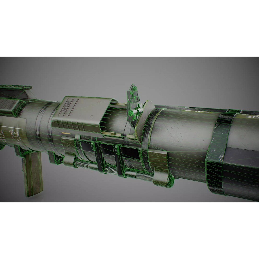 AT4 Anti-Tank 3D Model – Low Poly Game Ready Asset, FBX, Blender - View 14