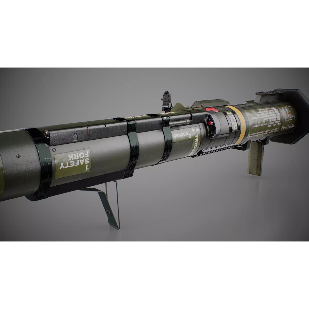 AT4 Anti-Tank 3D Model – Low Poly Game Ready Asset, FBX, Blender - View 16