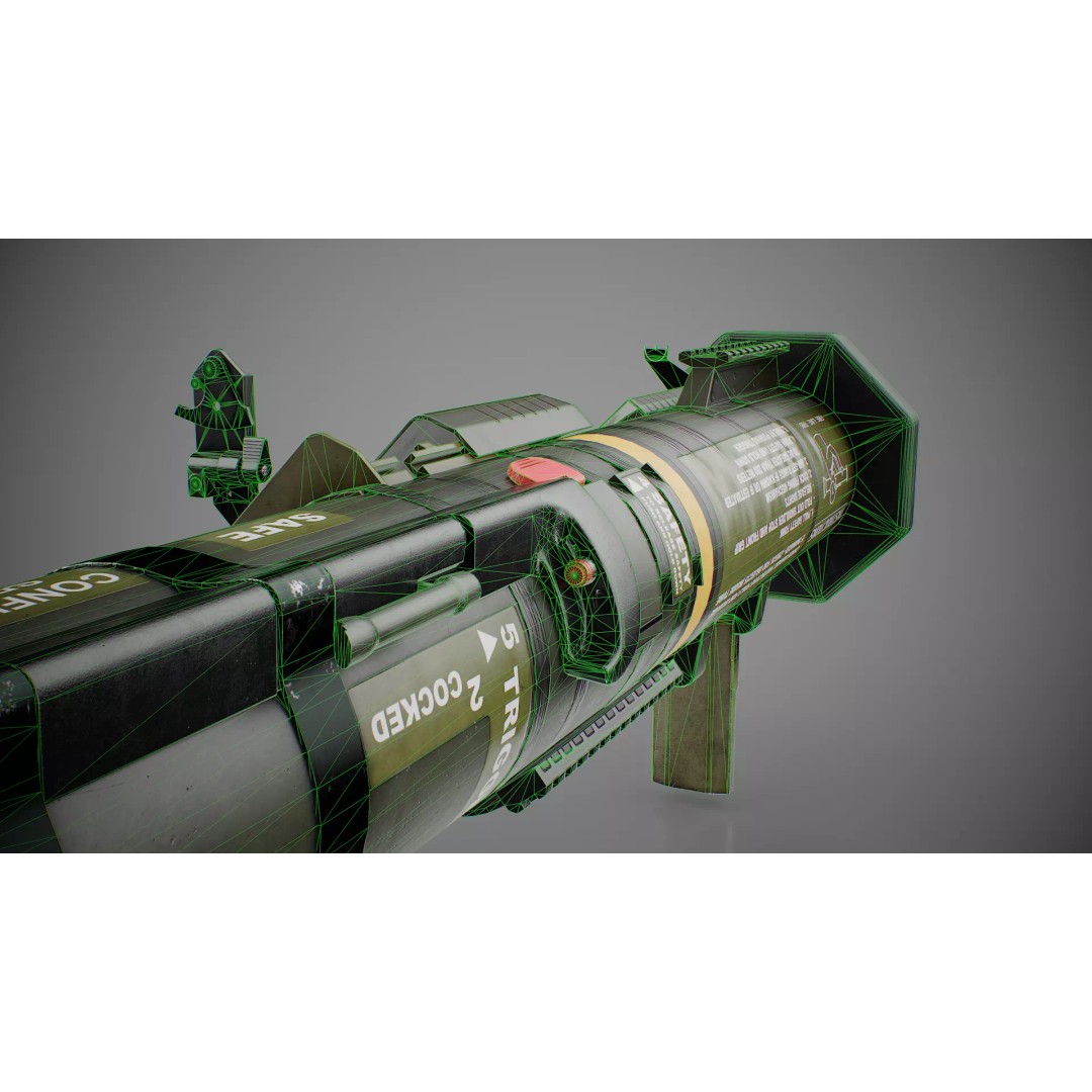 AT4 Anti-Tank 3D Model – Low Poly Game Ready Asset, FBX, Blender - View 18