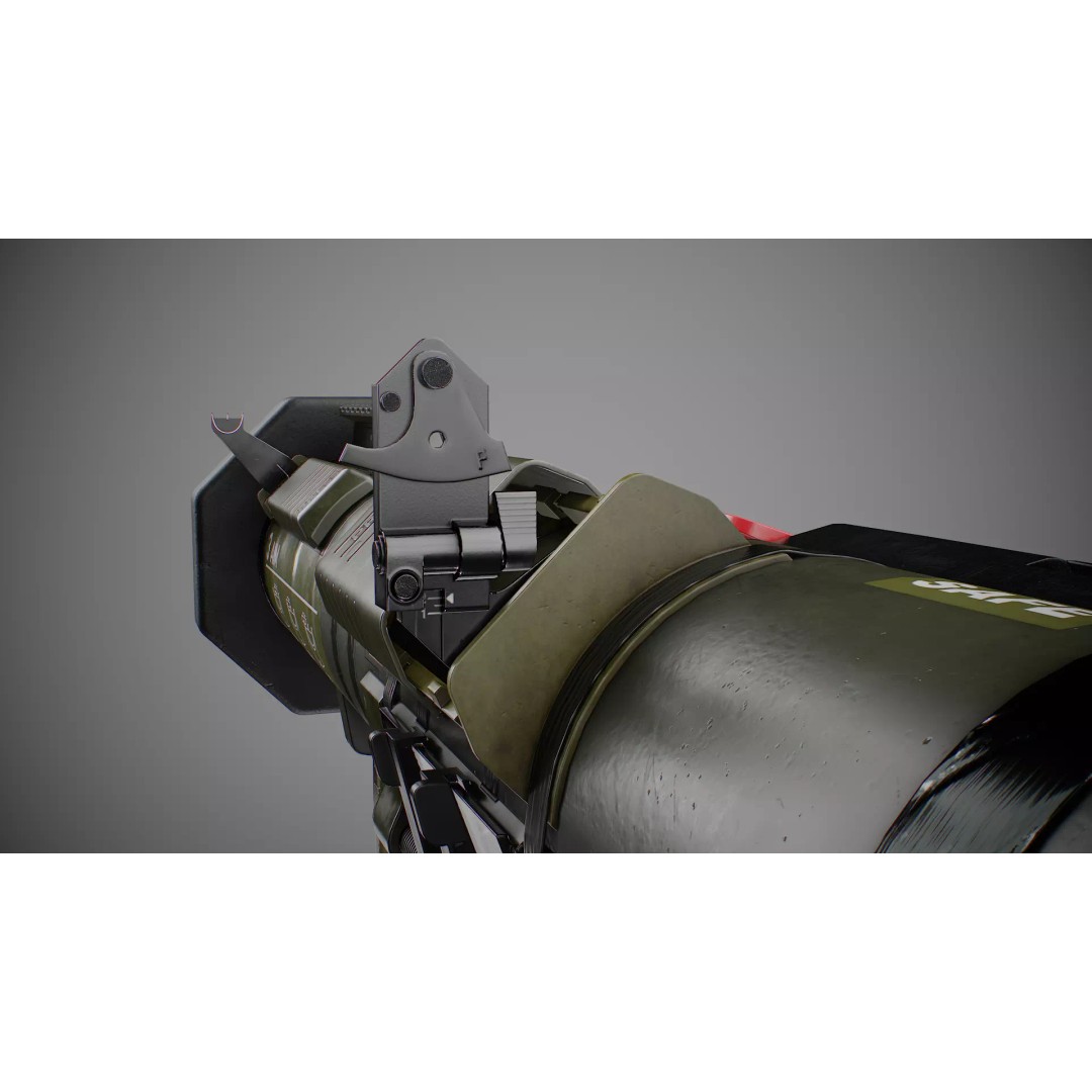 AT4 Anti-Tank 3D Model – Low Poly Game Ready Asset, FBX, Blender - View 19