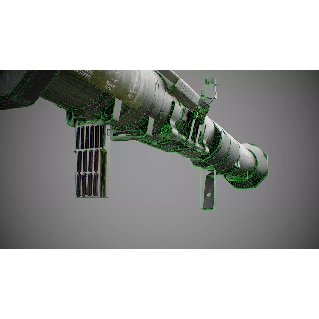 AT4 Anti-Tank 3D Model – Low Poly Game Ready Asset, FBX, Blender - View 23
