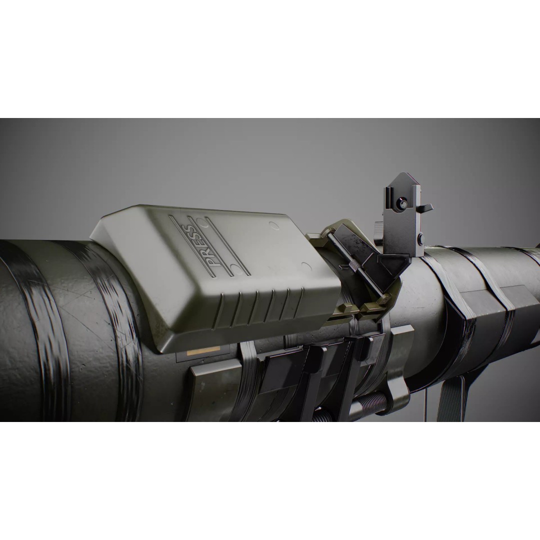 AT4 Anti-Tank 3D Model – Low Poly Game Ready Asset, FBX, Blender - View 26
