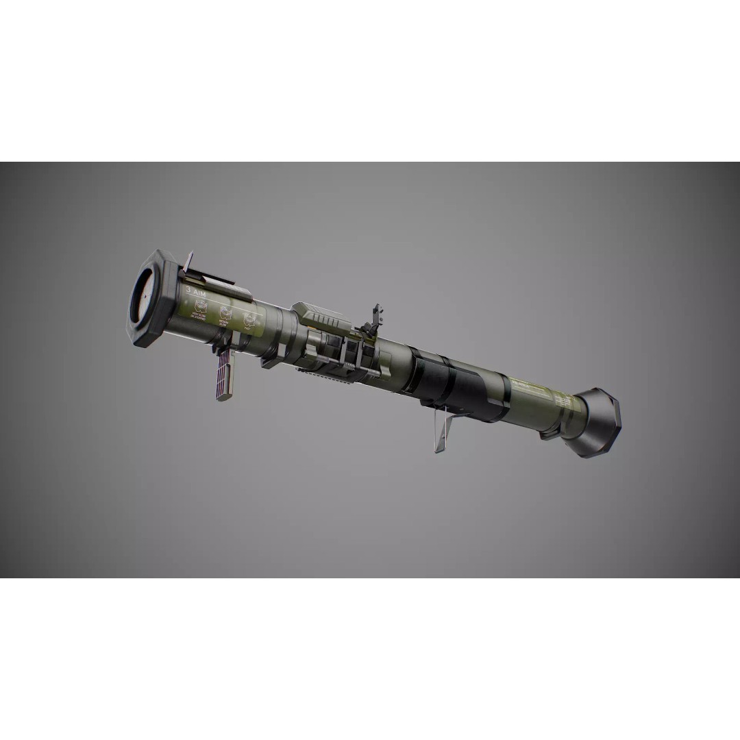 AT4 Anti-Tank 3D Model – Low Poly Game Ready Asset, FBX, Blender - View 3