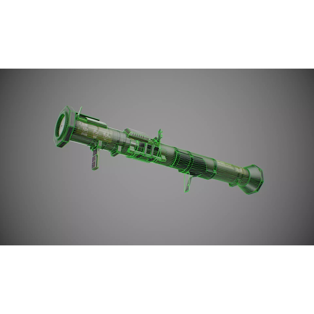 AT4 Anti-Tank 3D Model – Low Poly Game Ready Asset, FBX, Blender - View 4