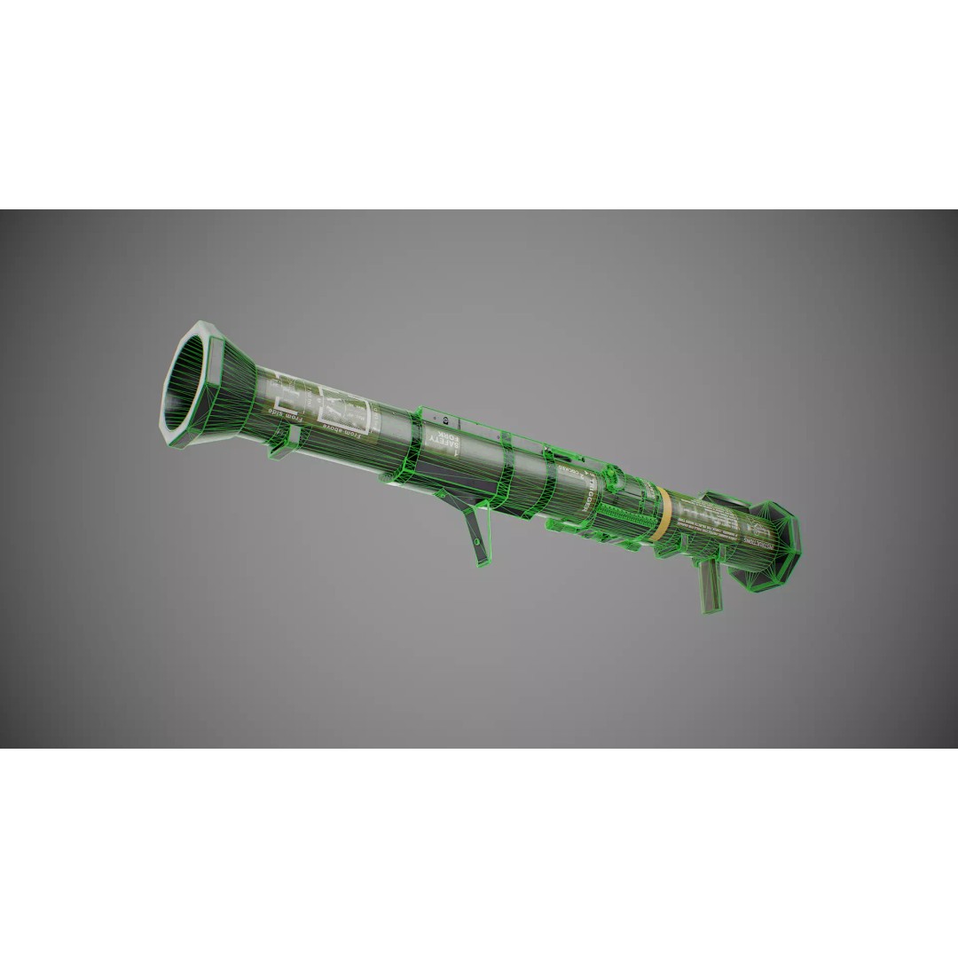 AT4 Anti-Tank 3D Model – Low Poly Game Ready Asset, FBX, Blender - View 6