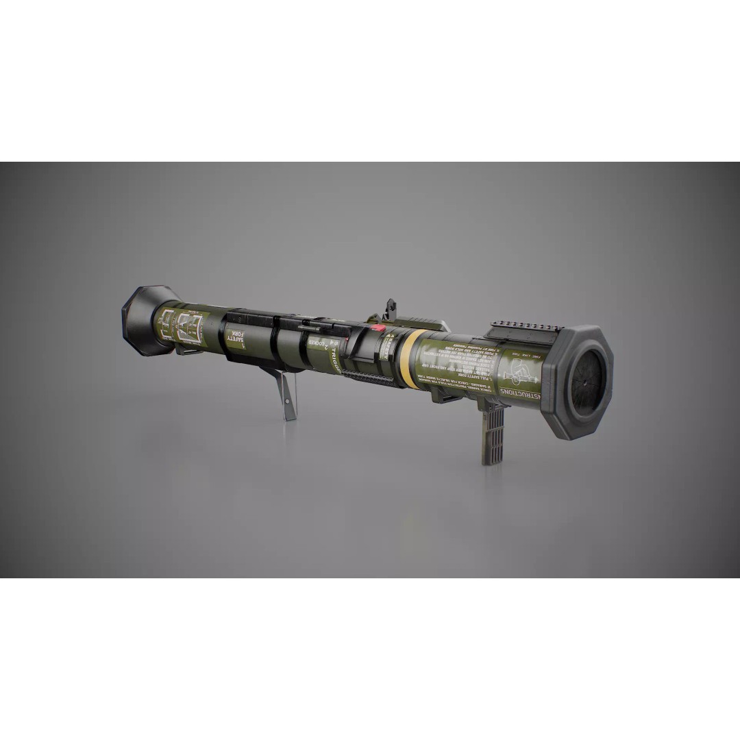 AT4 Anti-Tank 3D Model – Low Poly Game Ready Asset, FBX, Blender - View 7