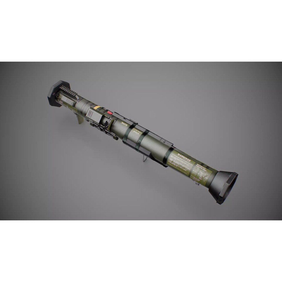 AT4 Anti-Tank 3D Model – Low Poly Game Ready Asset, FBX, Blender - View 9