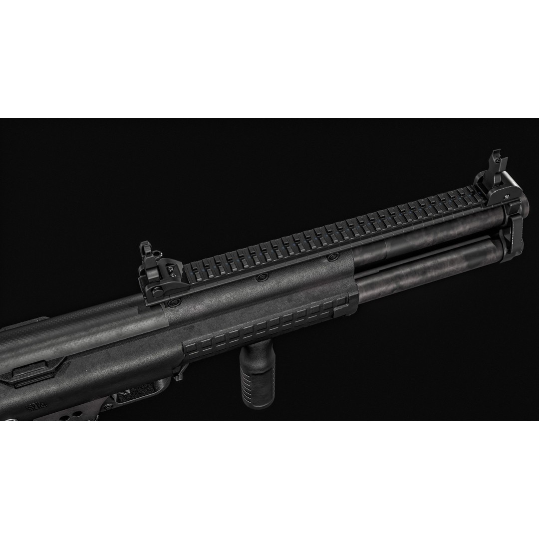 KelTec KSG Shotgun 3D Model – Low Poly Game Ready Asset, FBX - View 10