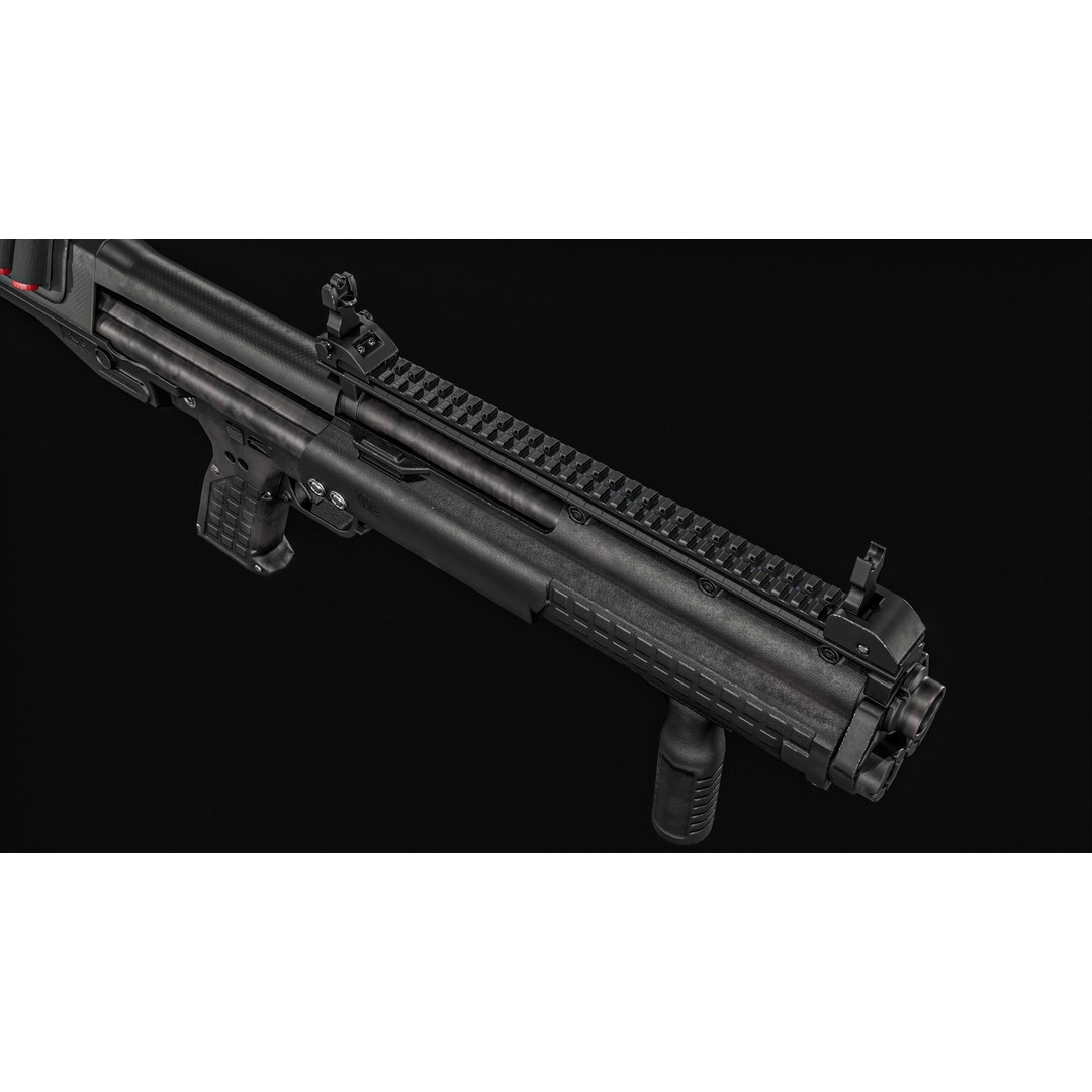 KelTec KSG Shotgun 3D Model – Low Poly Game Ready Asset, FBX - View 11
