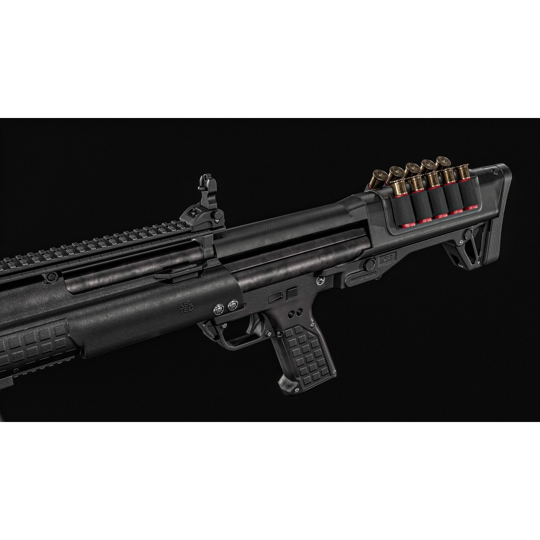 KelTec KSG Shotgun 3D Model – Low Poly Game Ready Asset, FBX - View 12