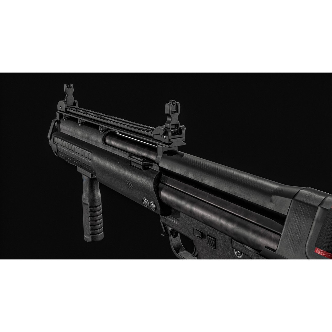 KelTec KSG Shotgun 3D Model – Low Poly Game Ready Asset, FBX - View 13