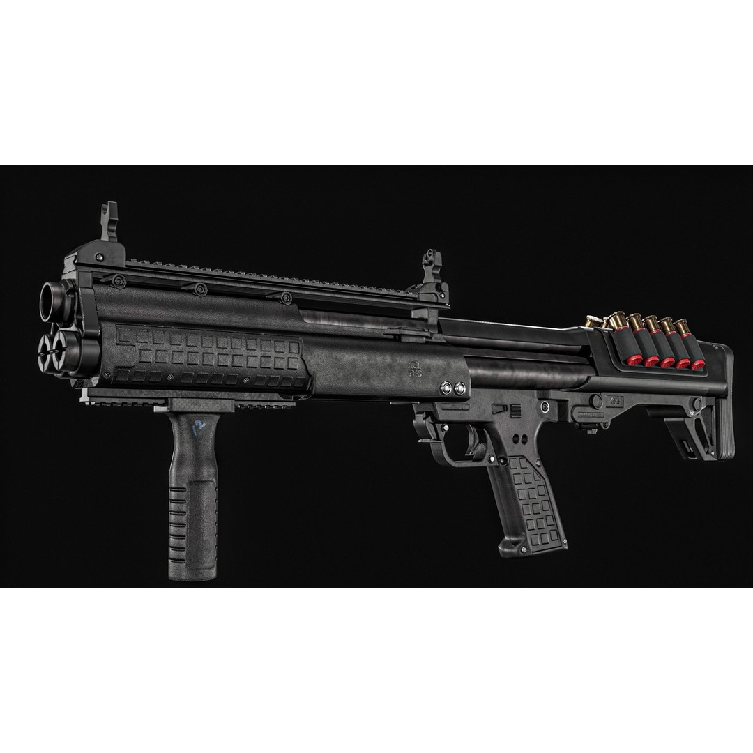 KelTec KSG Shotgun 3D Model – Low Poly Game Ready Asset, FBX - View 15