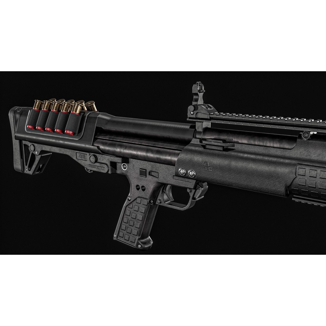 KelTec KSG Shotgun 3D Model – Low Poly Game Ready Asset, FBX - View 16