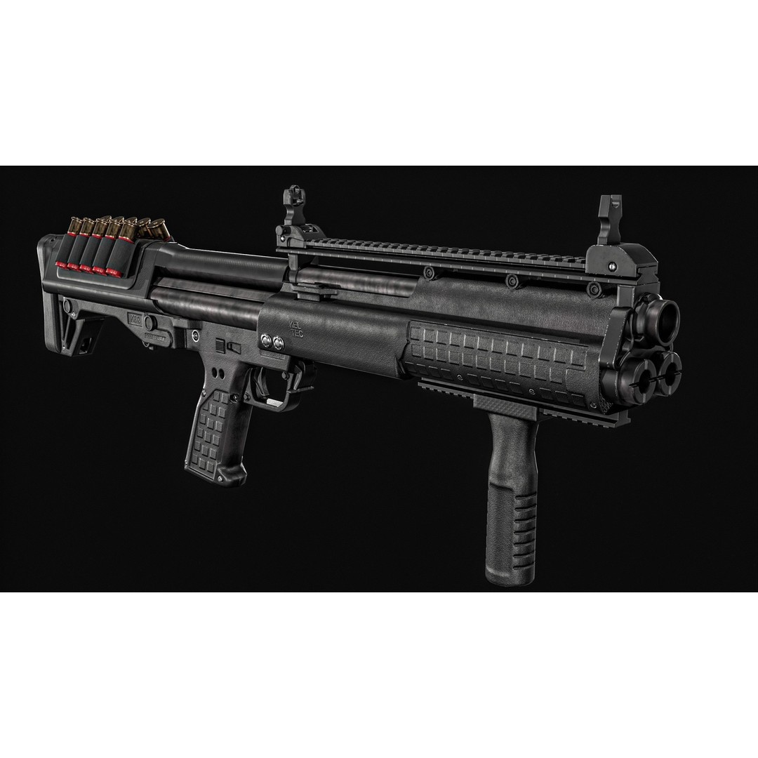 KelTec KSG Shotgun 3D Model – Low Poly Game Ready Asset, FBX - View 20