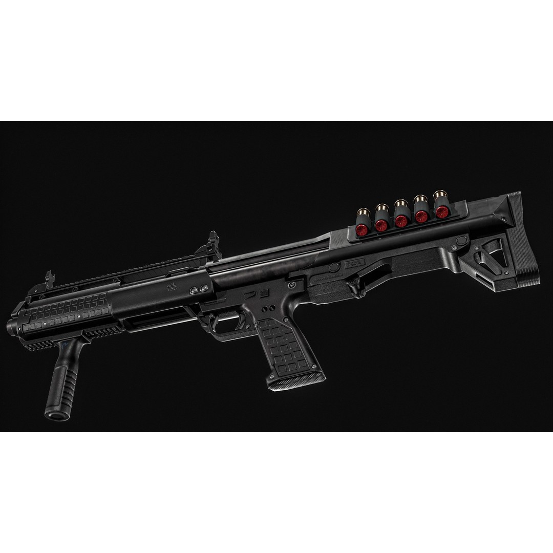 KelTec KSG Shotgun 3D Model – Low Poly Game Ready Asset, FBX - View 7