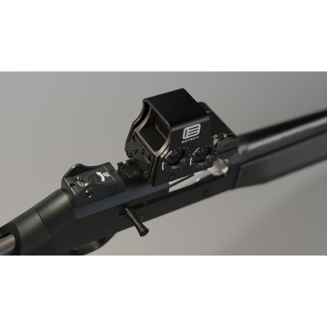 Benelli M4 3D Model – Low Poly Game-Ready Shotgun, FBX, OBJ - View 10
