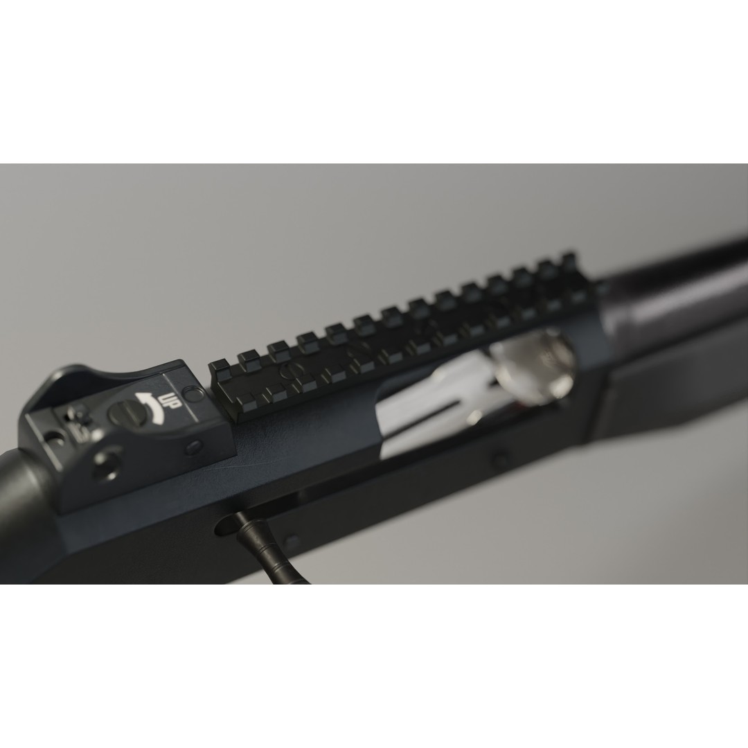 Benelli M4 3D Model – Low Poly Game-Ready Shotgun, FBX, OBJ - View 11