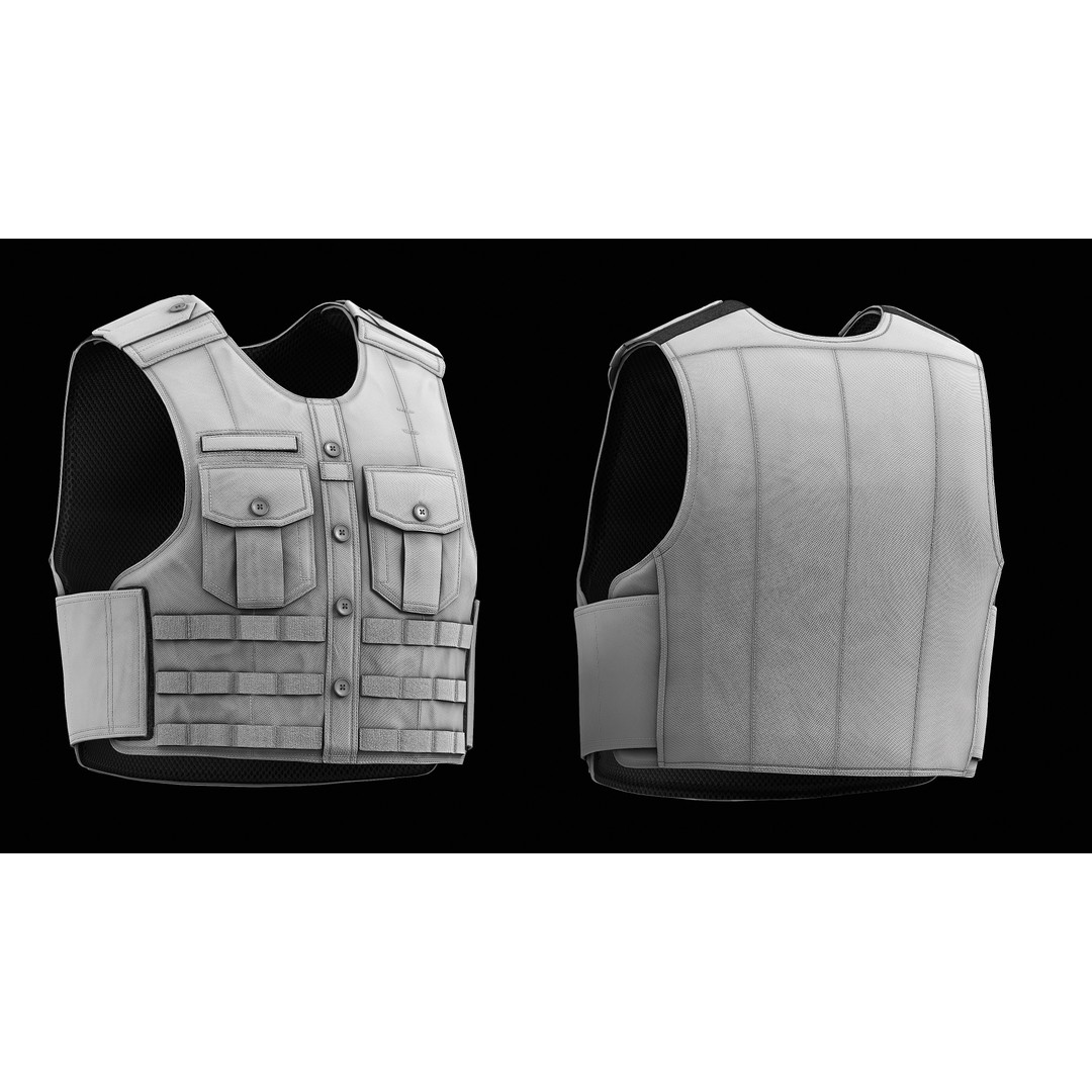 Tactical Uniform Shirt Carrier 3D Model – Low Poly Game Asset, FBX, OBJ