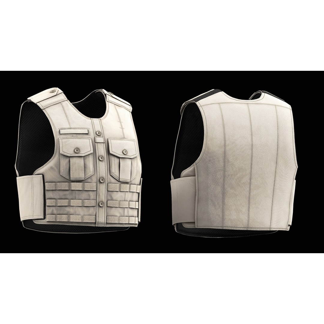 Tactical Uniform Shirt Carrier 3D Model – Low Poly Game Asset, FBX, OBJ - View 15