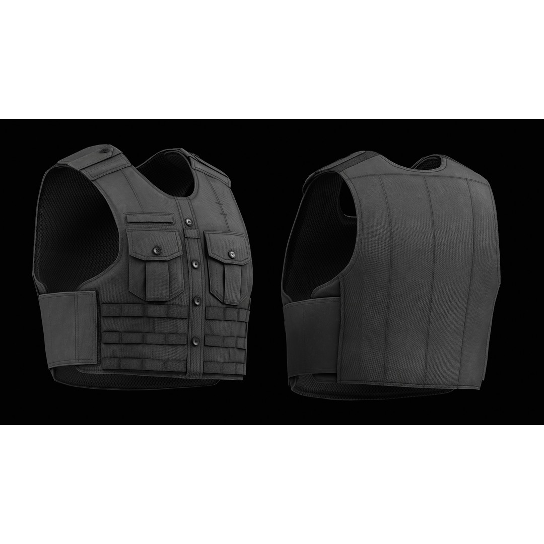 Tactical Uniform Shirt Carrier 3D Model – Low Poly Game Asset, FBX, OBJ - View 8