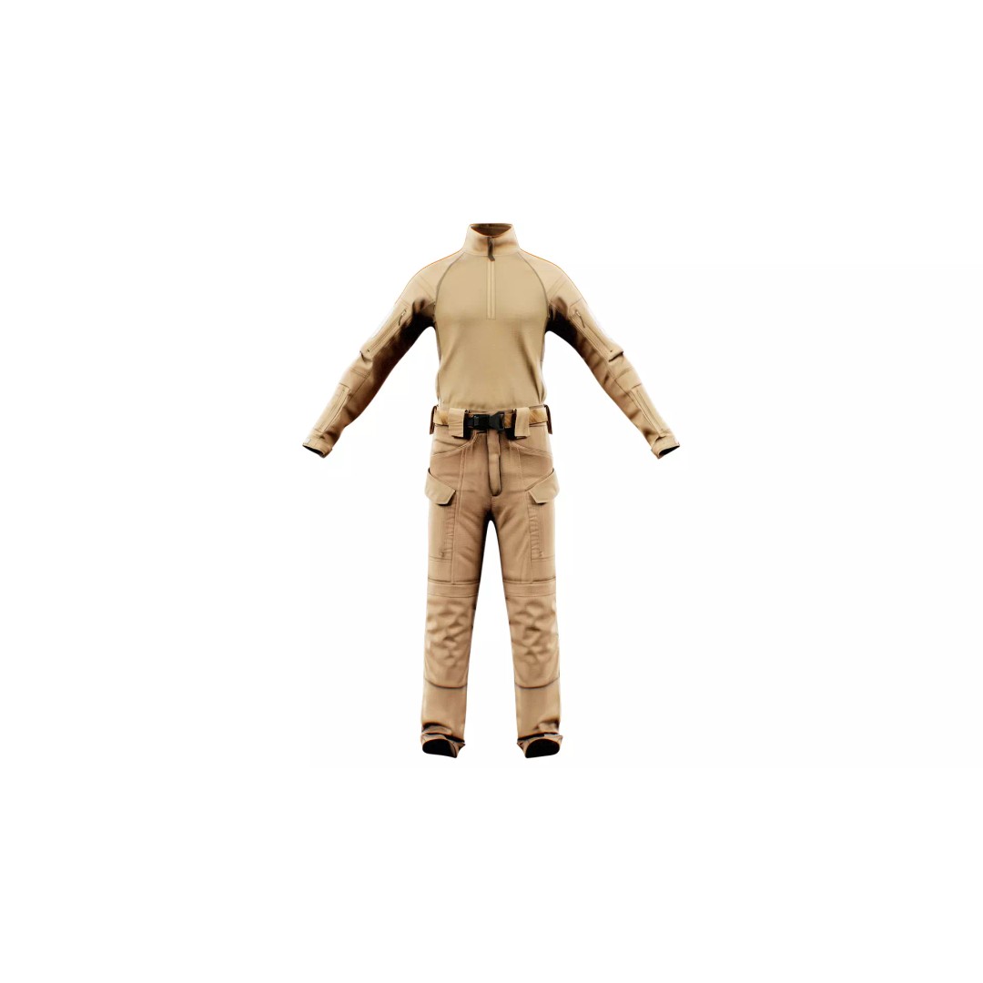 GEN.2 Combat Pants 3D Model – Tactical Military Gear, Low Poly, FBX