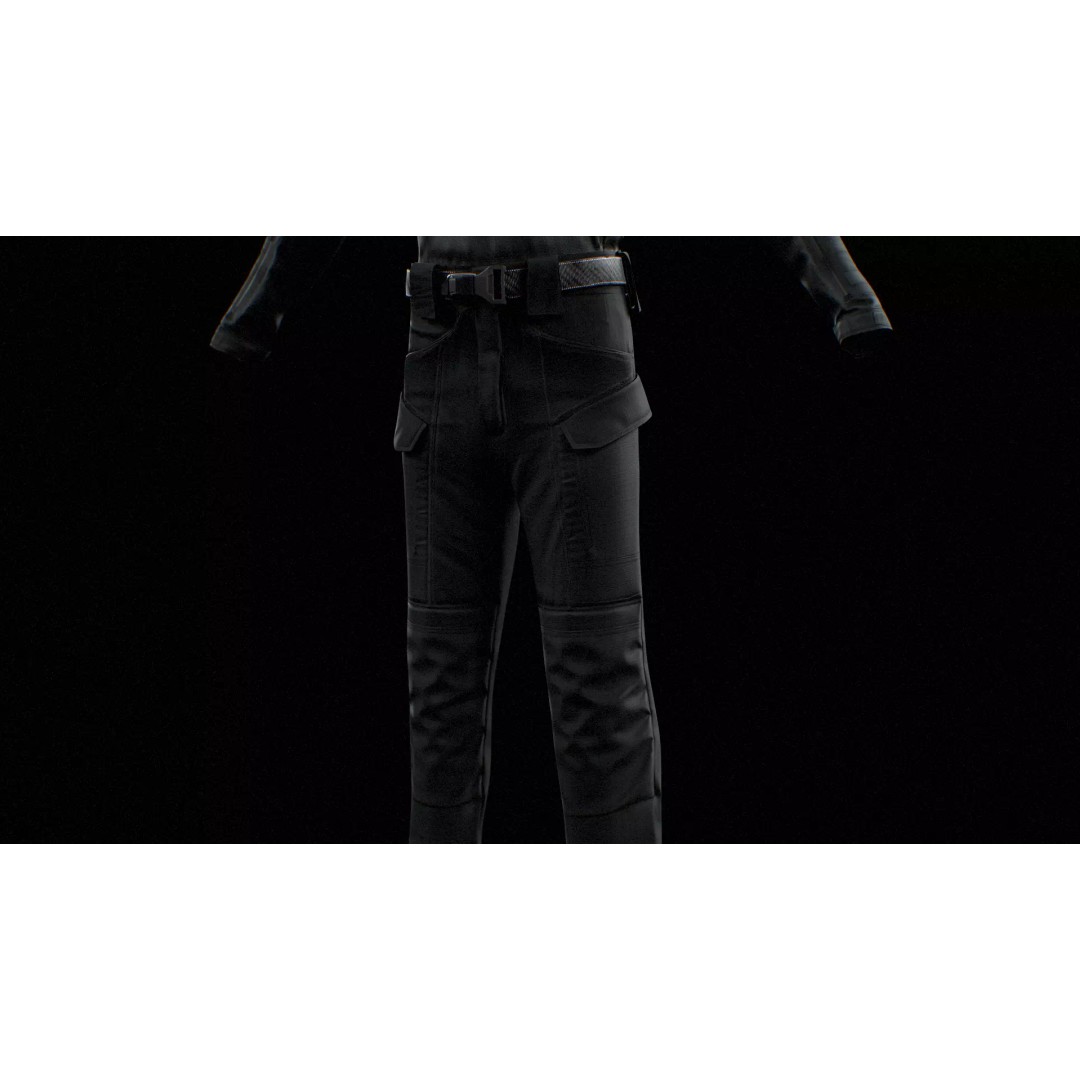 GEN.2 Combat Pants 3D Model – Tactical Military Gear, Low Poly, FBX - View 10
