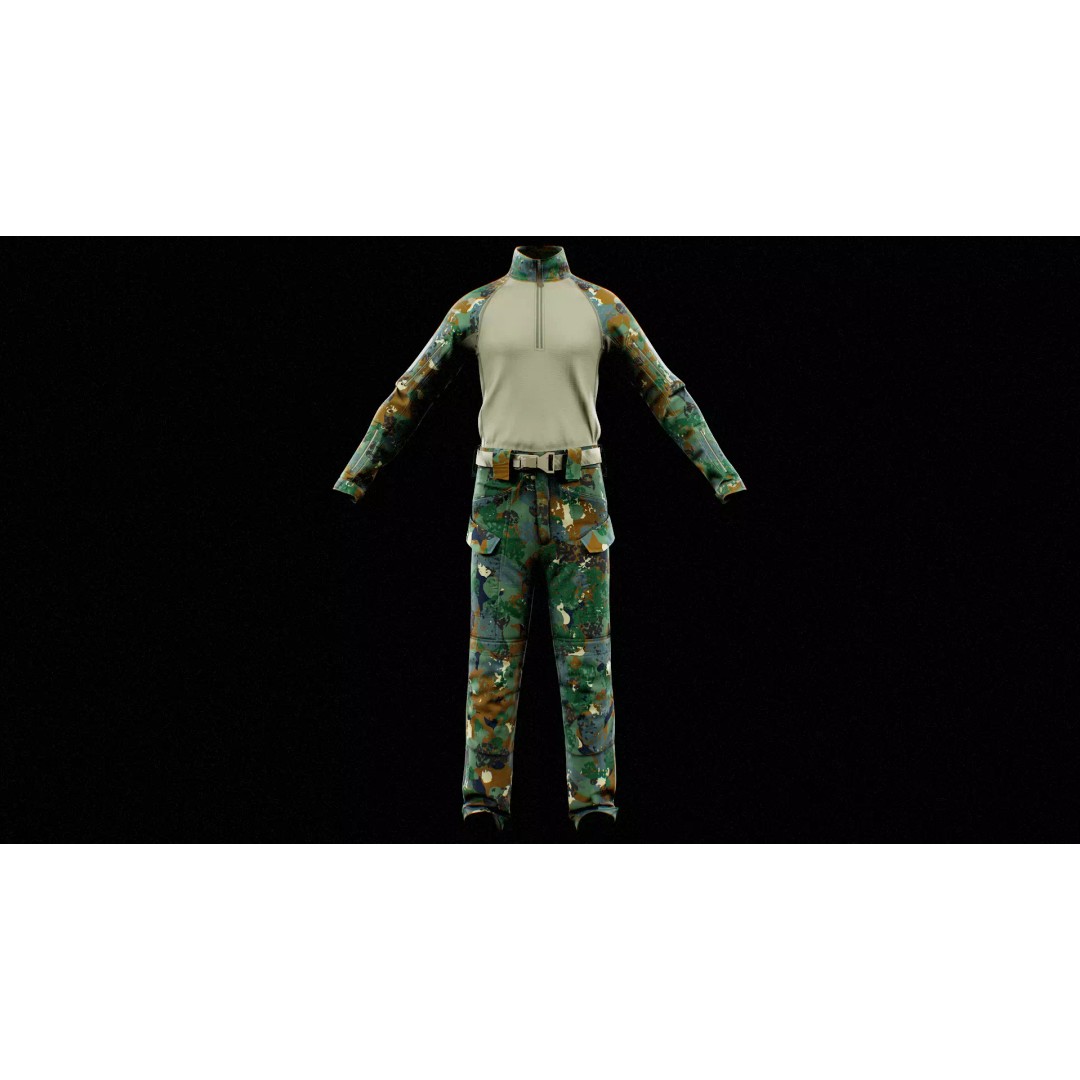 GEN.2 Combat Pants 3D Model – Tactical Military Gear, Low Poly, FBX - View 12
