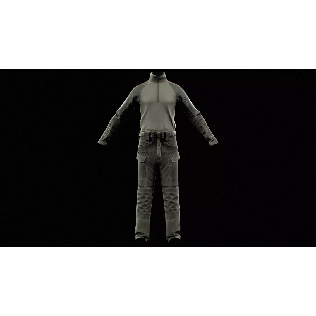 GEN.2 Combat Pants 3D Model – Tactical Military Gear, Low Poly, FBX - View 14