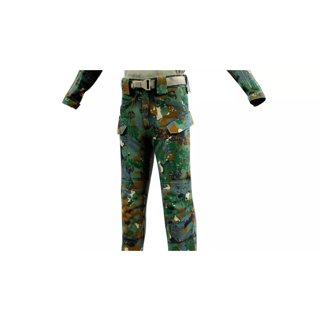 GEN.2 Combat Pants 3D Model – Tactical Military Gear, Low Poly, FBX - View 27
