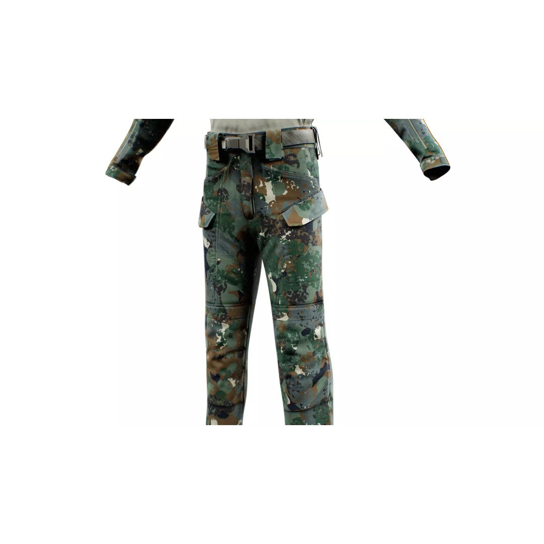 GEN.2 Combat Pants 3D Model – Tactical Military Gear, Low Poly, FBX - View 28
