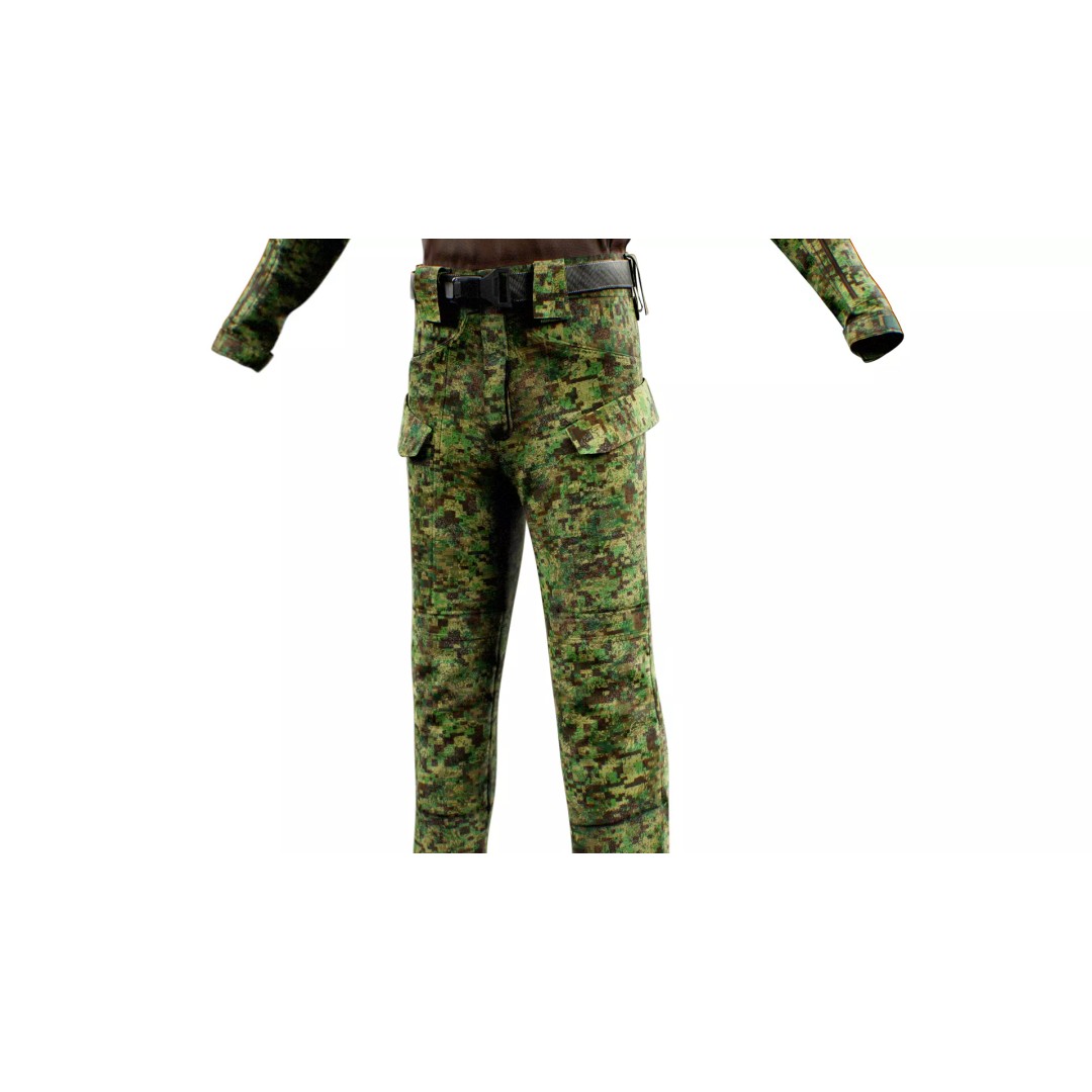 GEN.2 Combat Pants 3D Model – Tactical Military Gear, Low Poly, FBX - View 29
