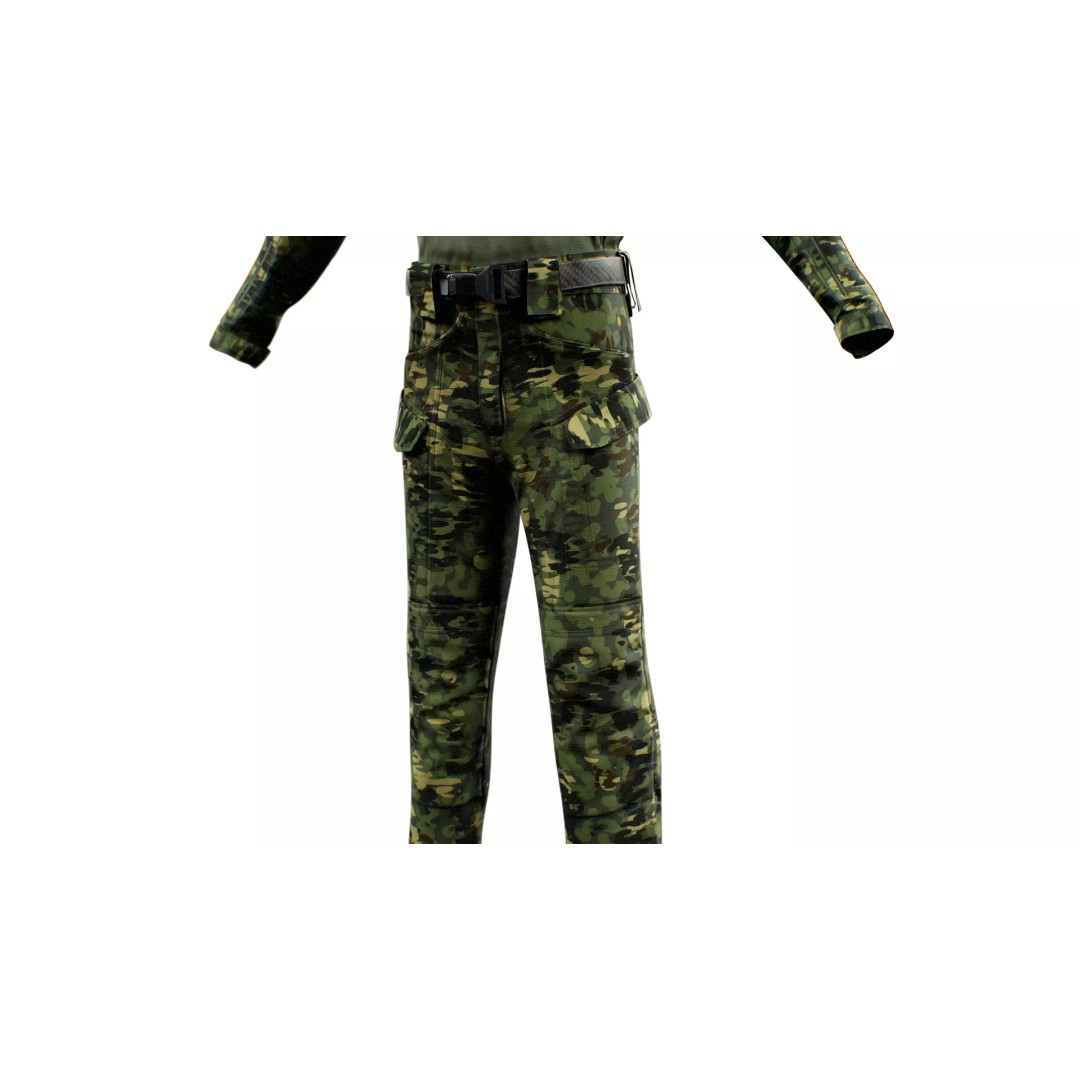 GEN.2 Combat Pants 3D Model – Tactical Military Gear, Low Poly, FBX - View 30