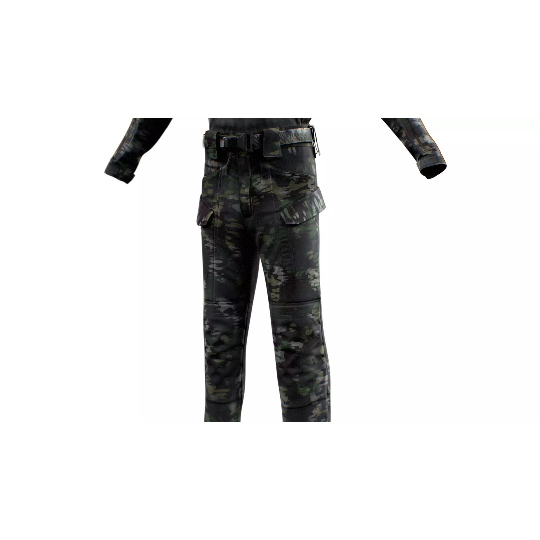 GEN.2 Combat Pants 3D Model – Tactical Military Gear, Low Poly, FBX - View 32