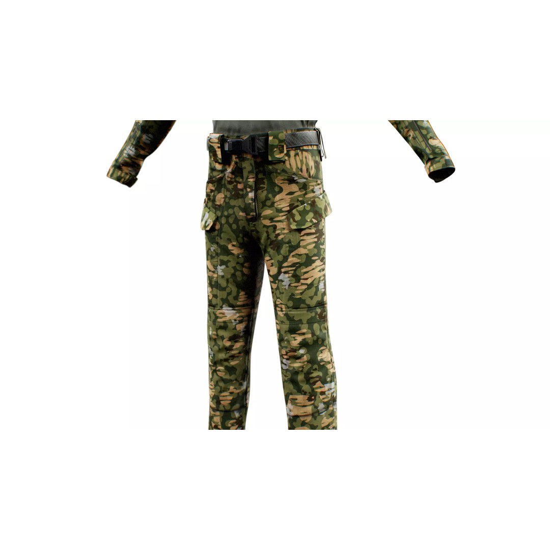 GEN.2 Combat Pants 3D Model – Tactical Military Gear, Low Poly, FBX - View 33