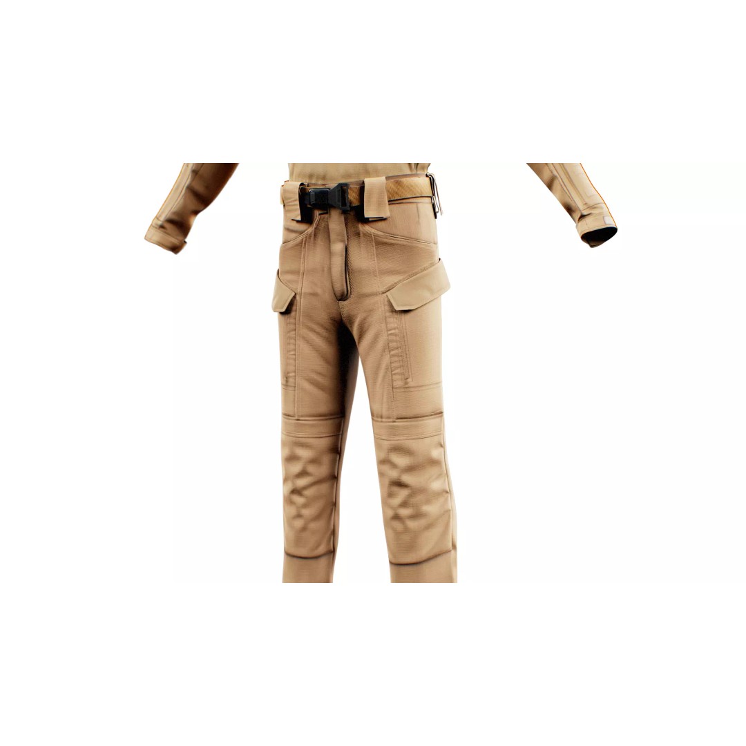 GEN.2 Combat Pants 3D Model – Tactical Military Gear, Low Poly, FBX - View 36