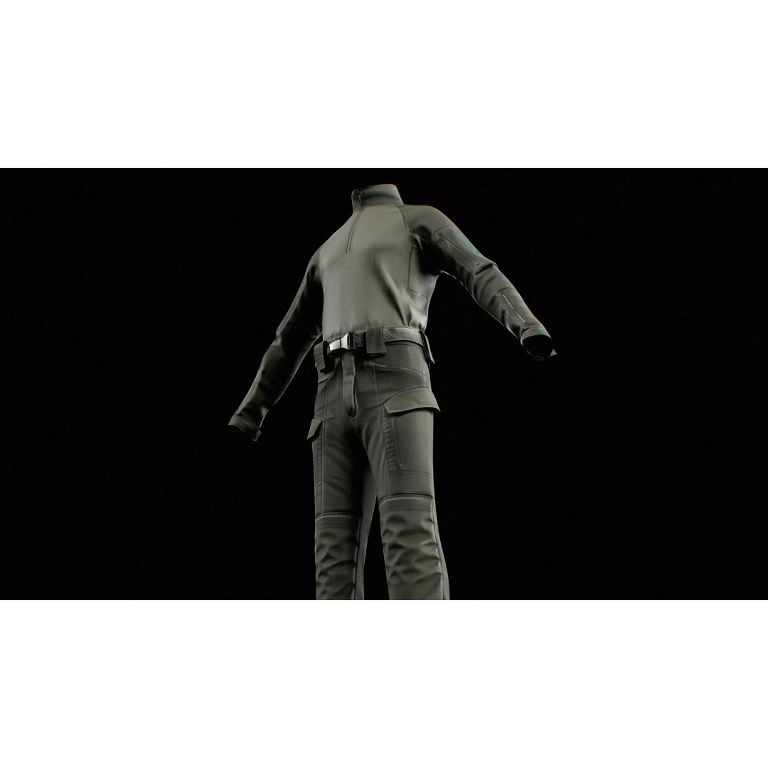 GEN.2 Combat Pants 3D Model – Tactical Military Gear, Low Poly, FBX - View 4