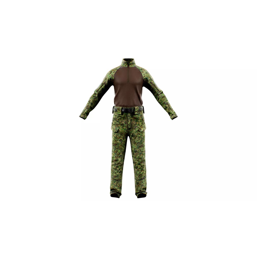 GEN.2 Combat Pants 3D Model – Tactical Military Gear, Low Poly, FBX - View 40