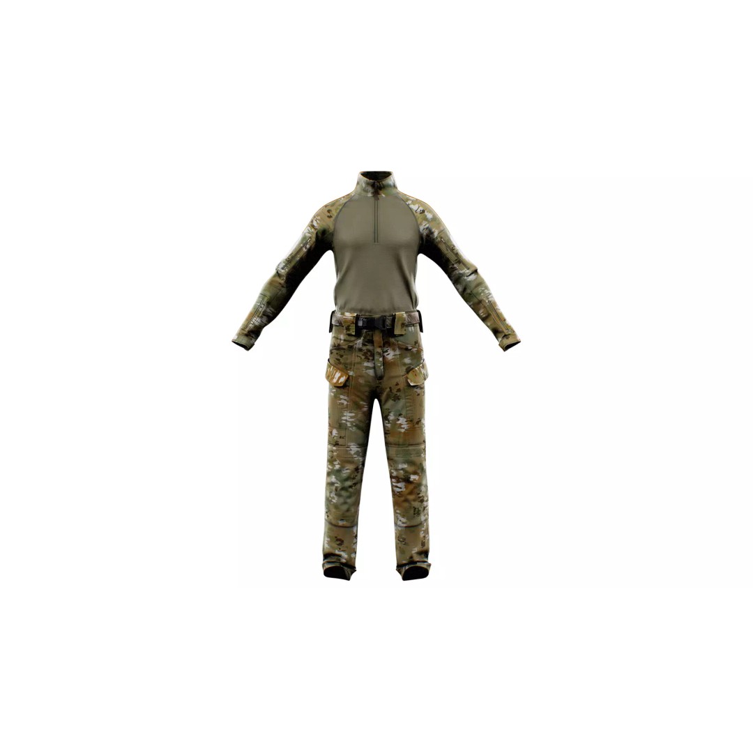 GEN.2 Combat Pants 3D Model – Tactical Military Gear, Low Poly, FBX - View 42