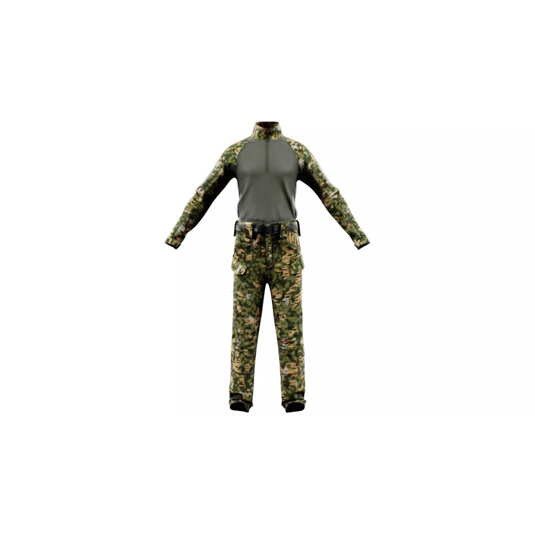 GEN.2 Combat Pants 3D Model – Tactical Military Gear, Low Poly, FBX - View 44