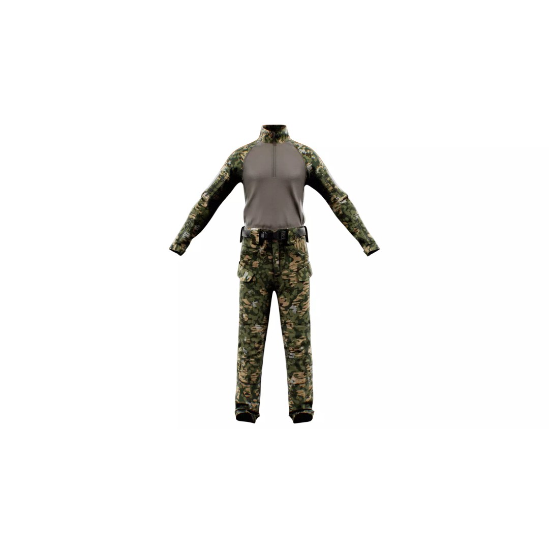 GEN.2 Combat Pants 3D Model – Tactical Military Gear, Low Poly, FBX - View 45