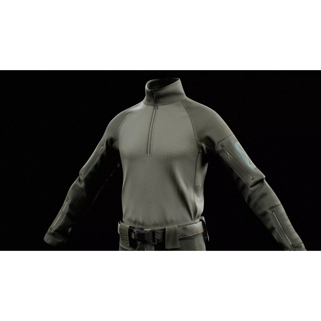 GEN.2 Combat Pants 3D Model – Tactical Military Gear, Low Poly, FBX - View 7