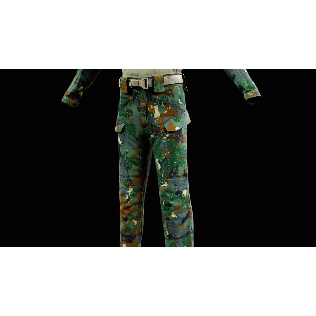 GEN.2 Combat Pants 3D Model – Tactical Military Gear, Low Poly, FBX - View 9