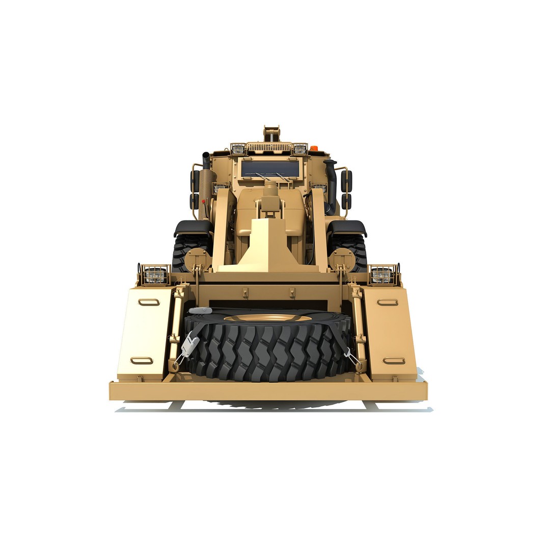 Military Excavator 3D Model – High Poly Game Asset, FBX, OBJ - View 15