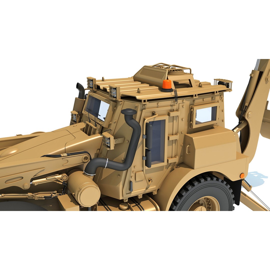 Military Excavator 3D Model – High Poly Game Asset, FBX, OBJ - View 19