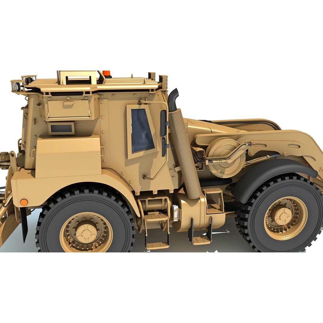 Military Excavator 3D Model – High Poly Game Asset, FBX, OBJ - View 21