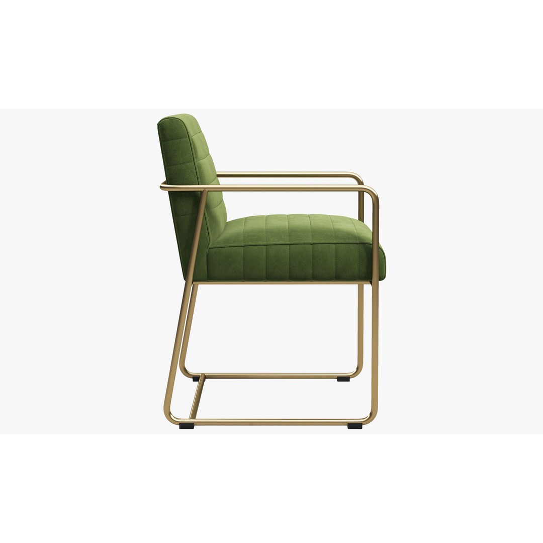 Joybird Magill Arm Chair 3D Model – Velvet Dining Chair, FBX, OBJ - View 9