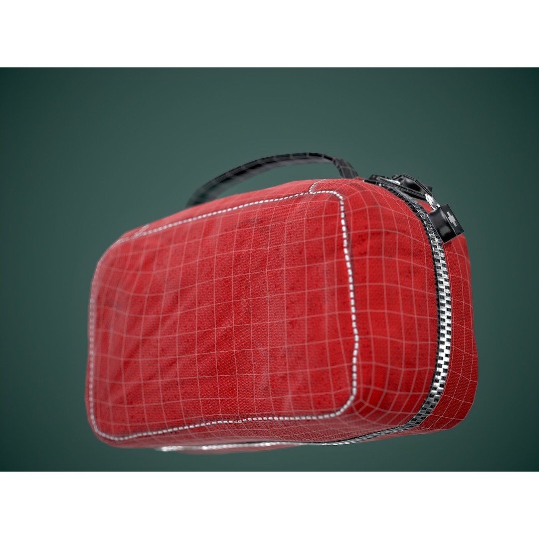 First Aid Kit 3D Model – Low Poly Game Asset, FBX, PBR Textures