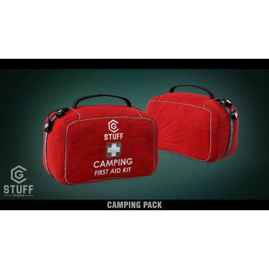 First Aid Kit 3D Model – Low Poly Game Asset, FBX, PBR Textures - View 2